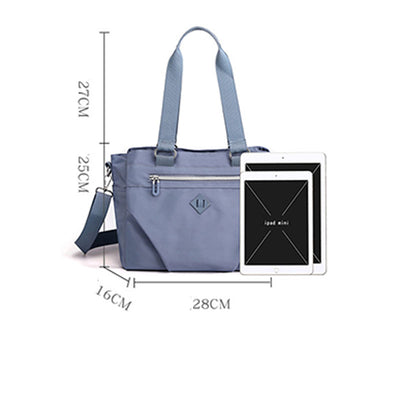 Triple Compartment Women Purse Handbag Waterproof Lightweight Crossbody Shoulder Bag