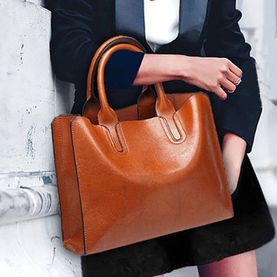 Large Capacity Retro Solid Color Tote Bag