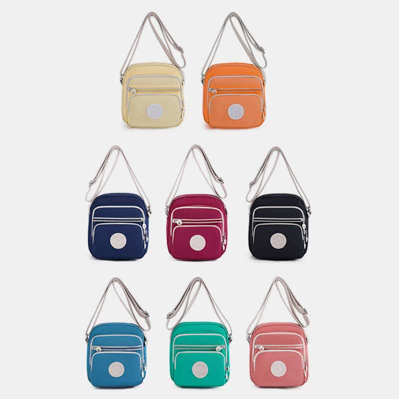 Nylon Crossbody Belt Bag for Women Multi-pocket Travel Shoulder Purse