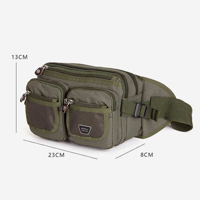 Multi-Pocket Large Capacity Durable Casual Waist Bag