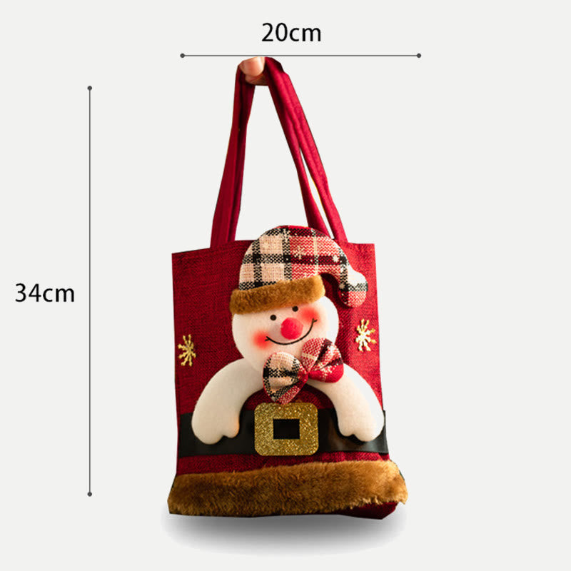 4Pcs Christmas Handbag Set Cute Xmas Candy Bag Gift Bags