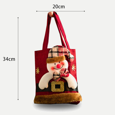 4Pcs Christmas Handbag Set Cute Xmas Candy Bag Gift Bags