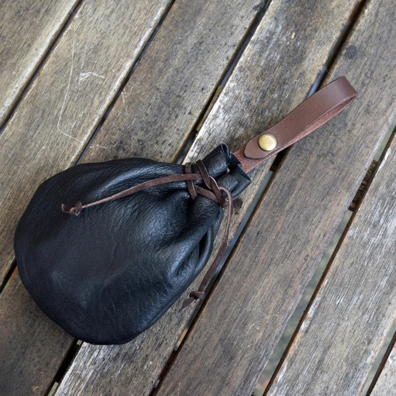 Small Round Bag Women Men Retro Medieval Belt Bag