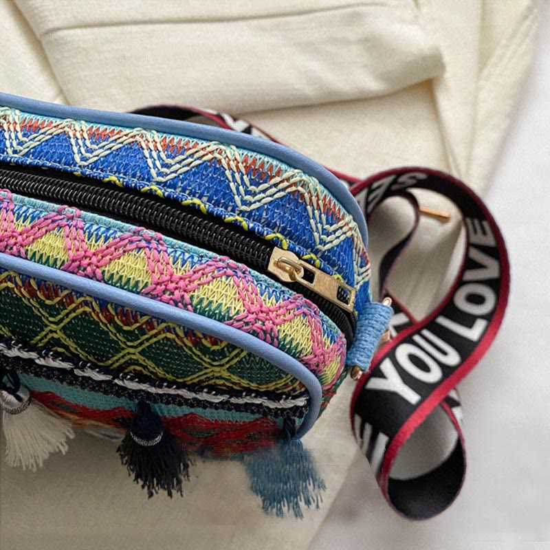 Tassel Bag For Women Classic Ethnic Crossbody Day Bag