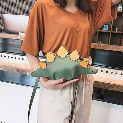 Crossbody Bag For Women Cute Dinosaur Creative Leather Shoulder Bag