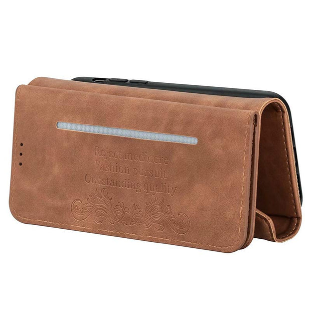 Zipper Leather Wallet Case Phone Cover with Shoulder Strap for iPhone