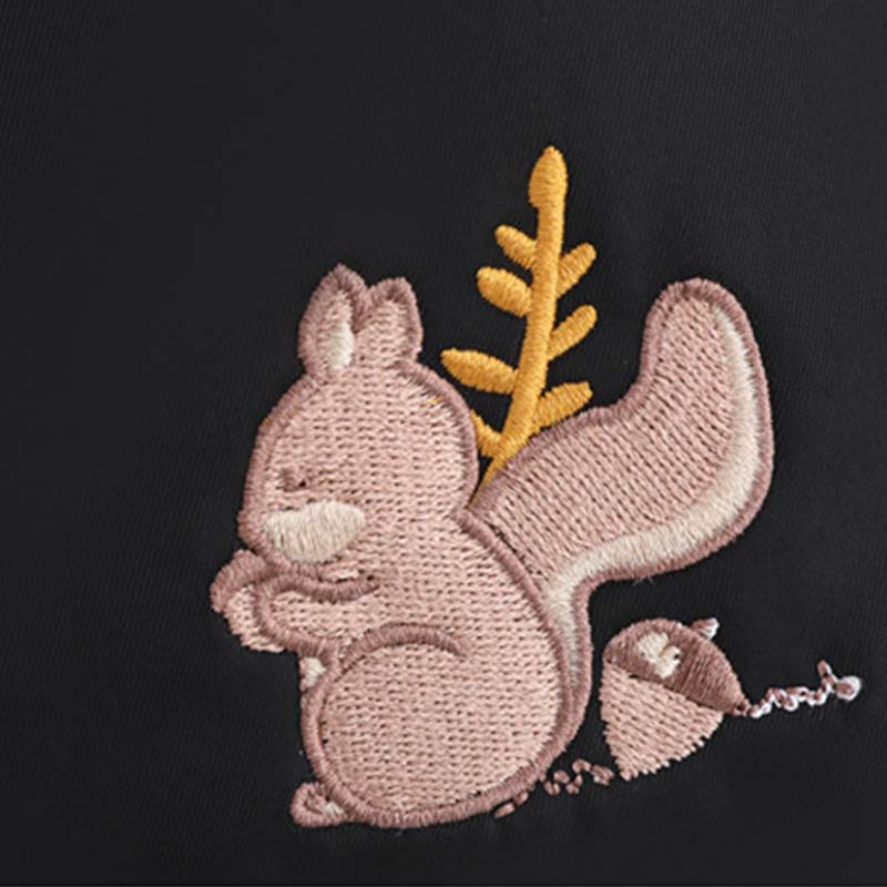 Cartoon Squirrel Embroidery Chest Bag For Women Oxford Crossbody Bag