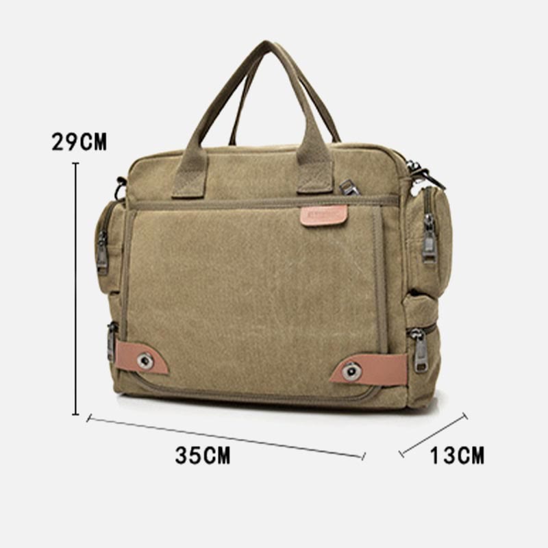 Messenger Bag for Men Casual Canvas Multi-Pocket crossbody bag