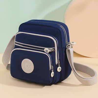 Nylon Crossbody Belt Bag for Women Multi-pocket Travel Shoulder Purse