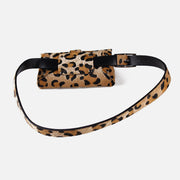 Leopard Pattern Waist Bag Women Artificial Horse Hair Belt Bag