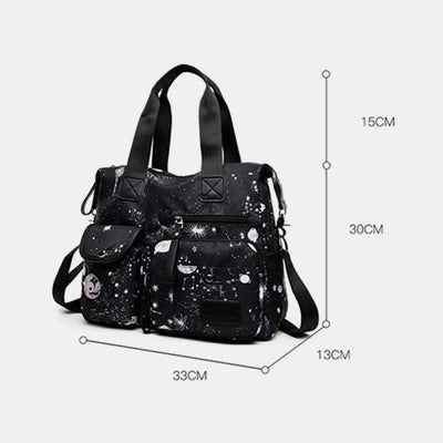 Multi-Pocket Lightweight Tote Handbag for Women Multipurpose Crossbody Shoulder Bag