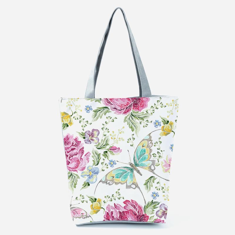 Tote Bag For Women Floral Print Large Capacity Shoulder Bag