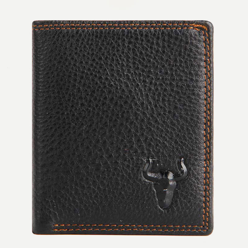 Wallet for Men Mini Cash Holder Genuine Leather Multi-Slot Purse