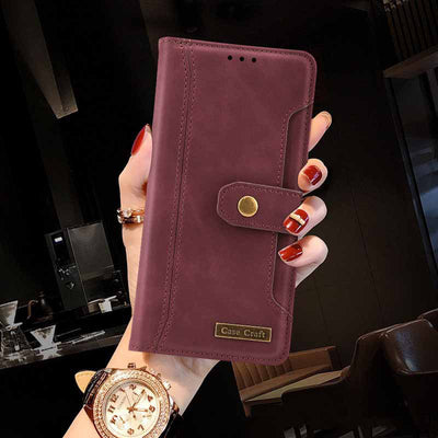 iPhone 13 12 11 Wallet Case Flip Magnetic PU Leather Cover with Kickstand Card Slot