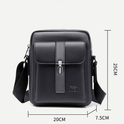 Messenger Bag for Men Soft PU Leather Casual Crossbody Handbag