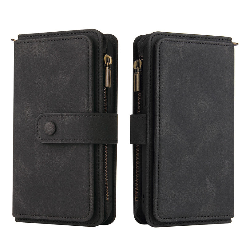 2-In-1 Wallet Case Cell Phone Case for Samsung Z Fold 3 4 Wristlet Zipper Card Holder