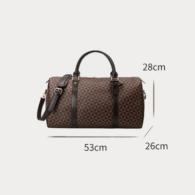 Classic PU Leather Duffel Bag Large Capacity Travel Weekender Handbag