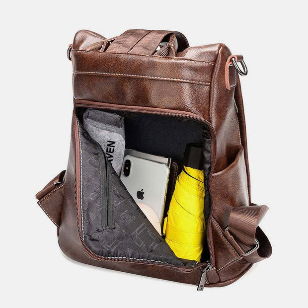 Anti-Theft Multifunctional Retro Backpack