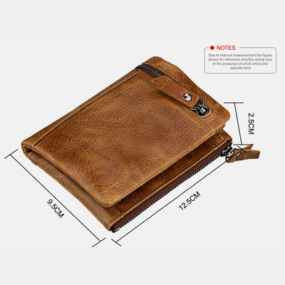 RFID Crazy Horse Leather Wallet