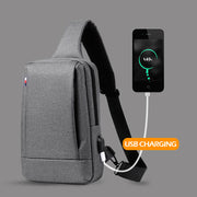 Large Capacity Waterproof Chest Bag Sling Bag With USB Charging Port