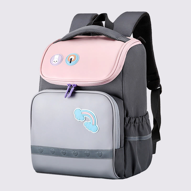 Backpack For Kids Cute Cartoon Printing Breathable Lightweight Schoolbag