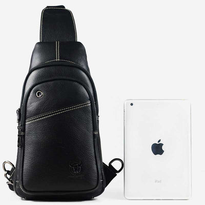 Large Capacity Genuine Leather Sling Bag