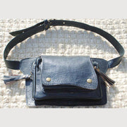 Retro Leather Waist Pack Lady Shoulder Waist Bag Belt Bag