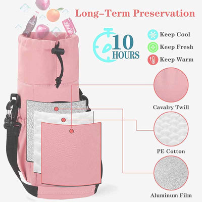 Portable Bottle Storage Bag For Travel Multifunctional Drawstring Crossbody Bag