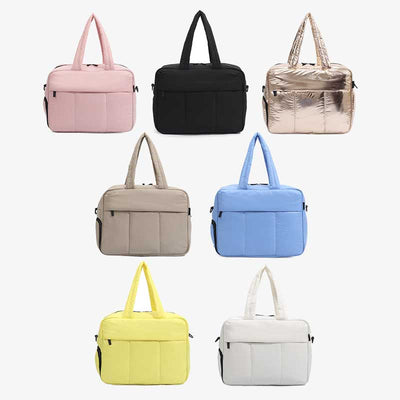 Portable Fitness Tote Light Color Adjustable Wide Strap Crossbody Bag