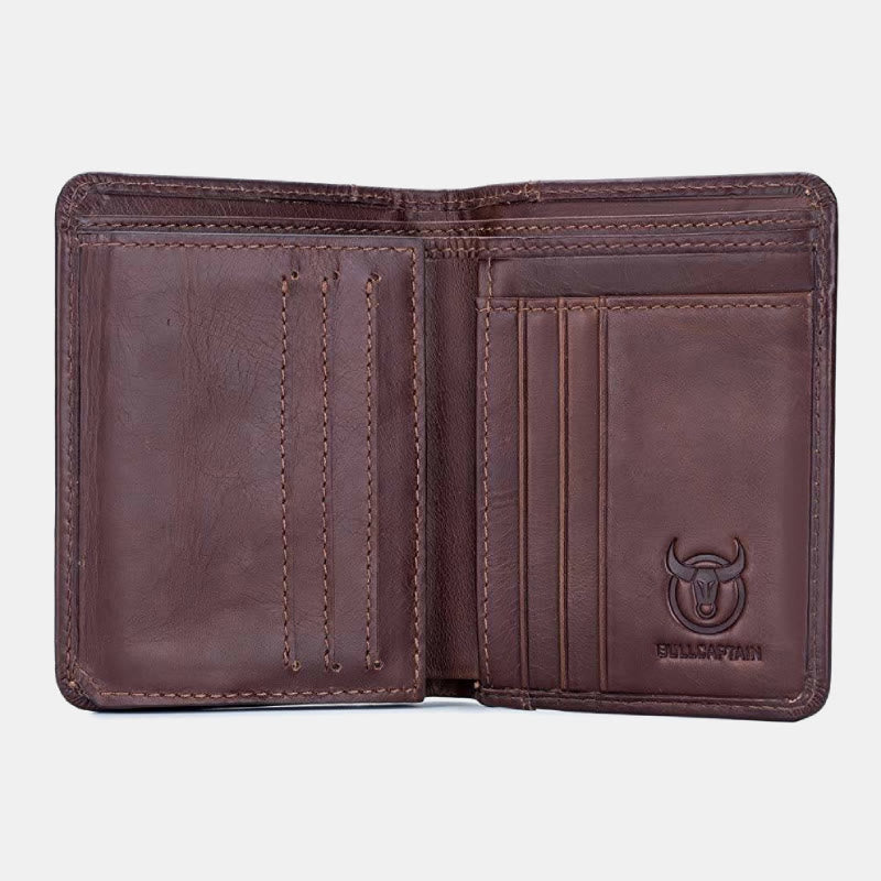 RFID Large Capacity Genuine Leather Bifold Wallet – Esensbuy