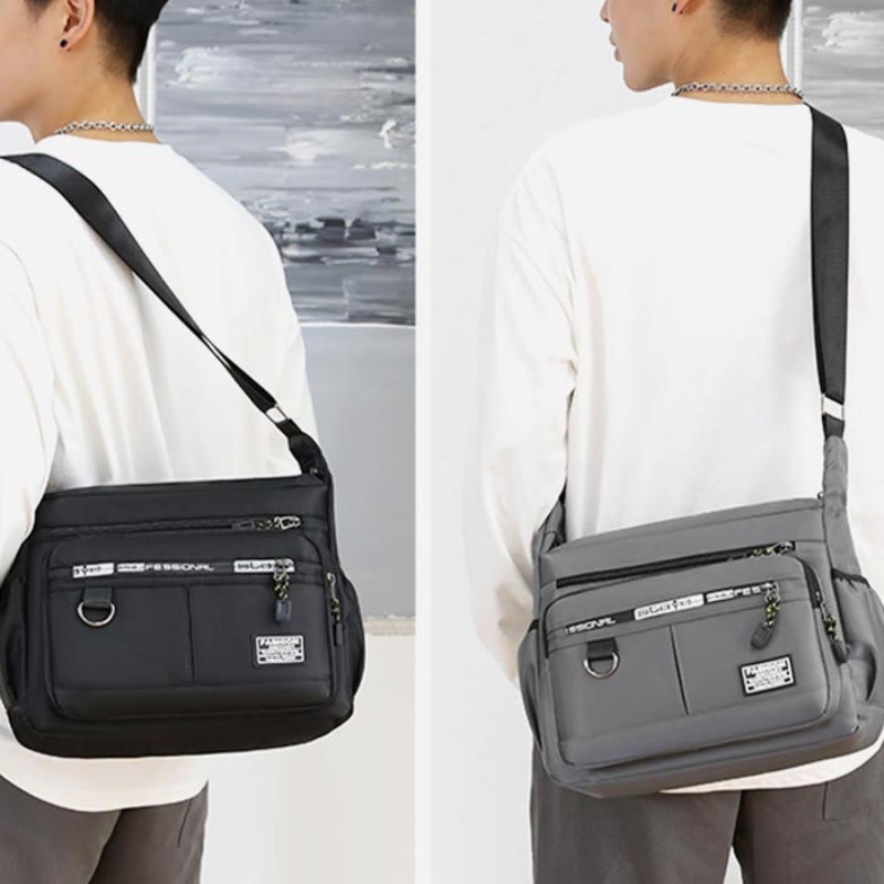 Crossbody Bag For Men Large Capacity Nylon Casual Shoulder Bag