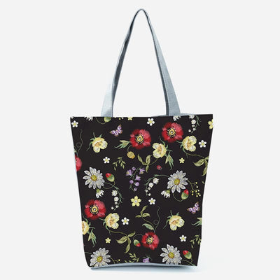 Tote Bag For Women Floral Print Large Capacity Shoulder Bag