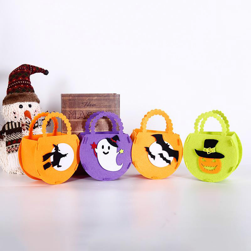 10 Pcs Halloween Kids Handmade Diy Fabric Gift Bag Handbag