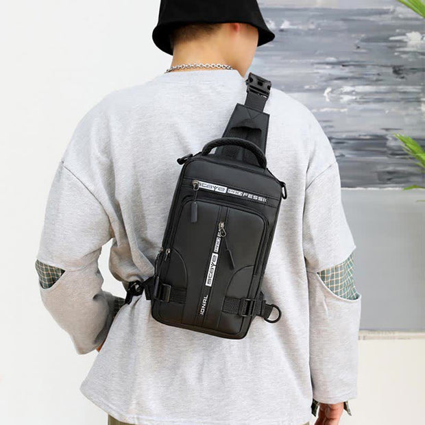 Sling Chest Bag for Men Backpack Casual Daypack with Crossbody Strap