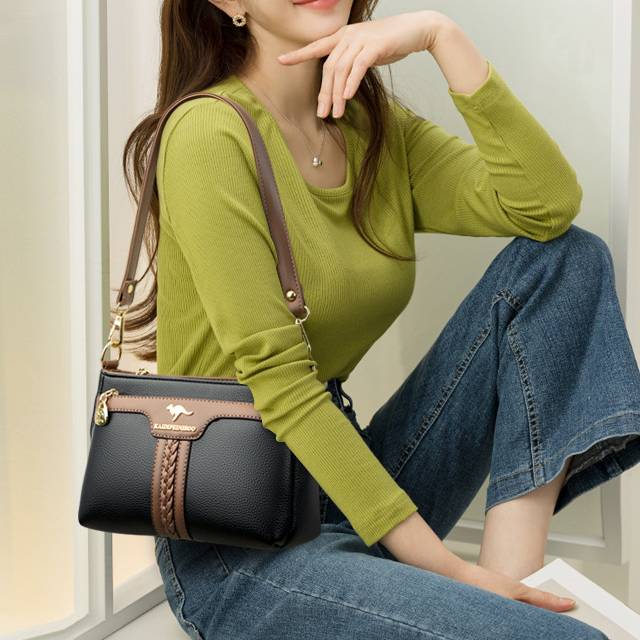 Horizontal Crossbody Bag Double Strap Underarm Purse For Women