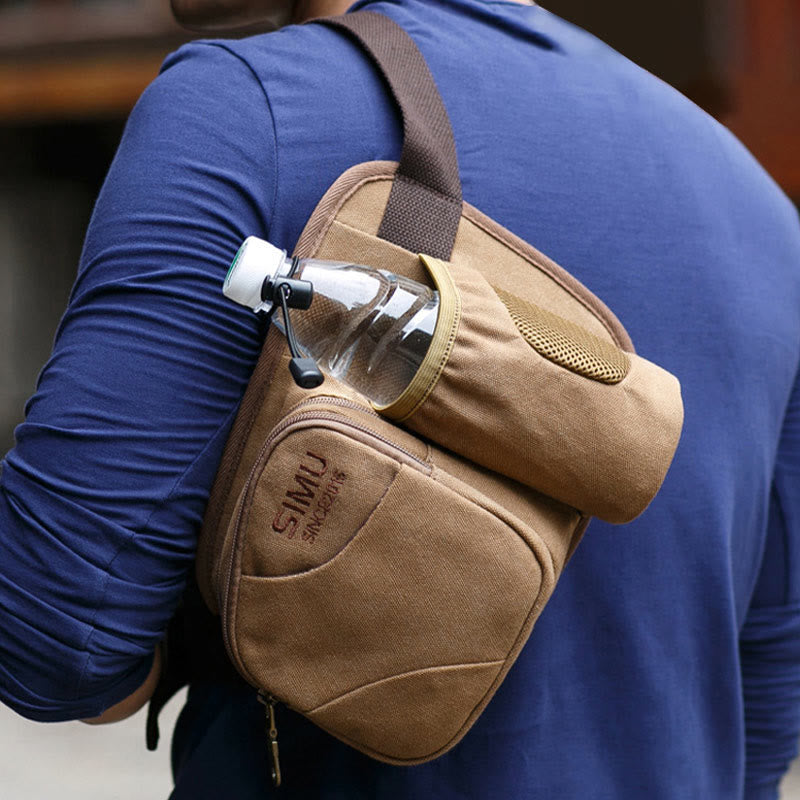 Small Waist Bag for Men Outdoor Riding Canvas Sports Bag