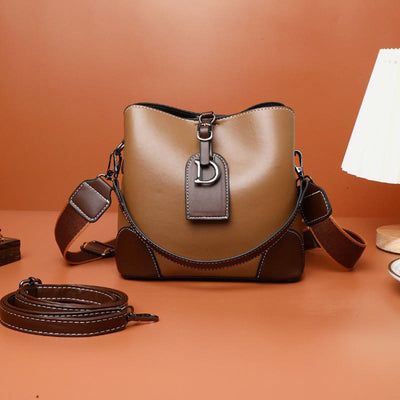 Crossbody Bag For Women Niche PU Leather Bucket Shoulder Bag