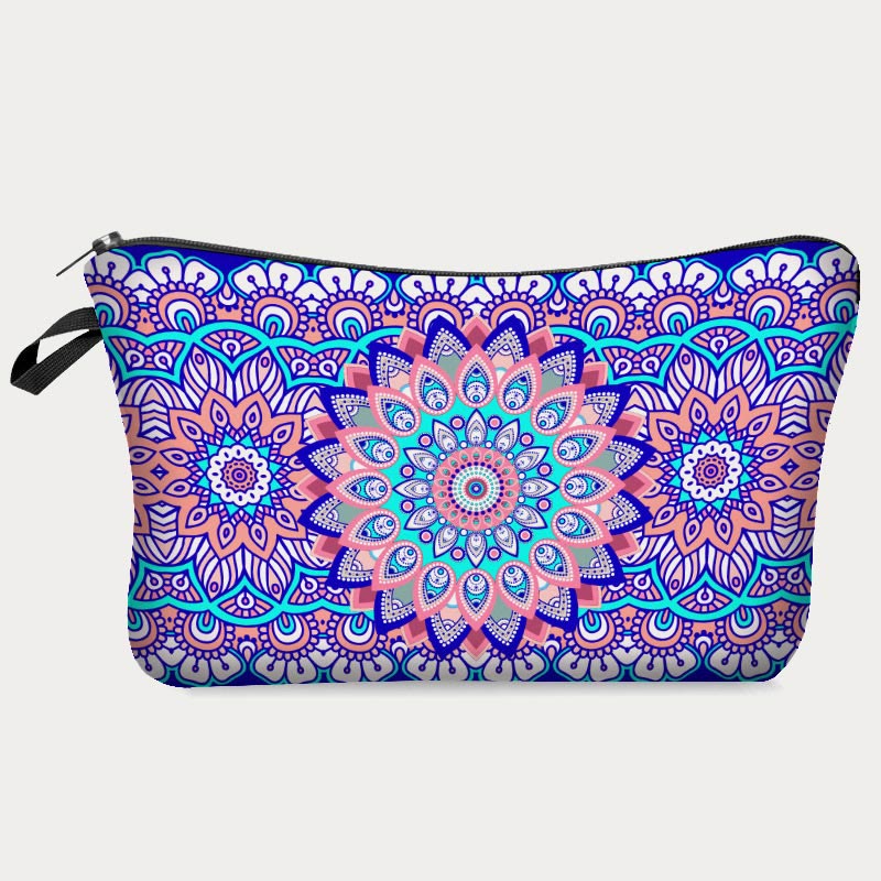 Storage Bag For Women Printing Flower Pattern Polyester Makeup Bag