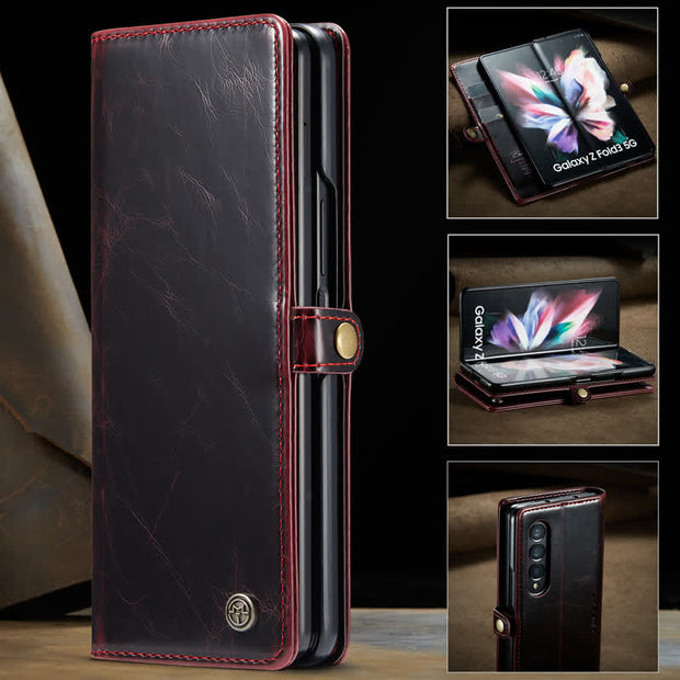 Folio Flip Phone Case PU Leather Wallet for Samsung Galaxy Z Fold 4 /Z Fold 3 / Z Fold 5