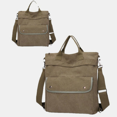 Multifunctional Large Capacity Canvas Handbag Backpack for Women Men Crossbody Shoulder Bag