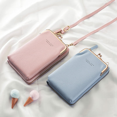 Multifunctional Kiss-Lock Crossbody Phone Bag