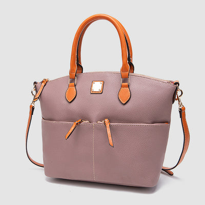 Lychee Pebble Grain Tote For Lady Classic Crossbody Leather Bag