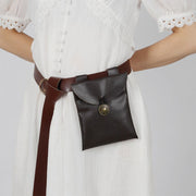 Medieval Knight Belt Bag Women Men Vegan Leather Waist Bag