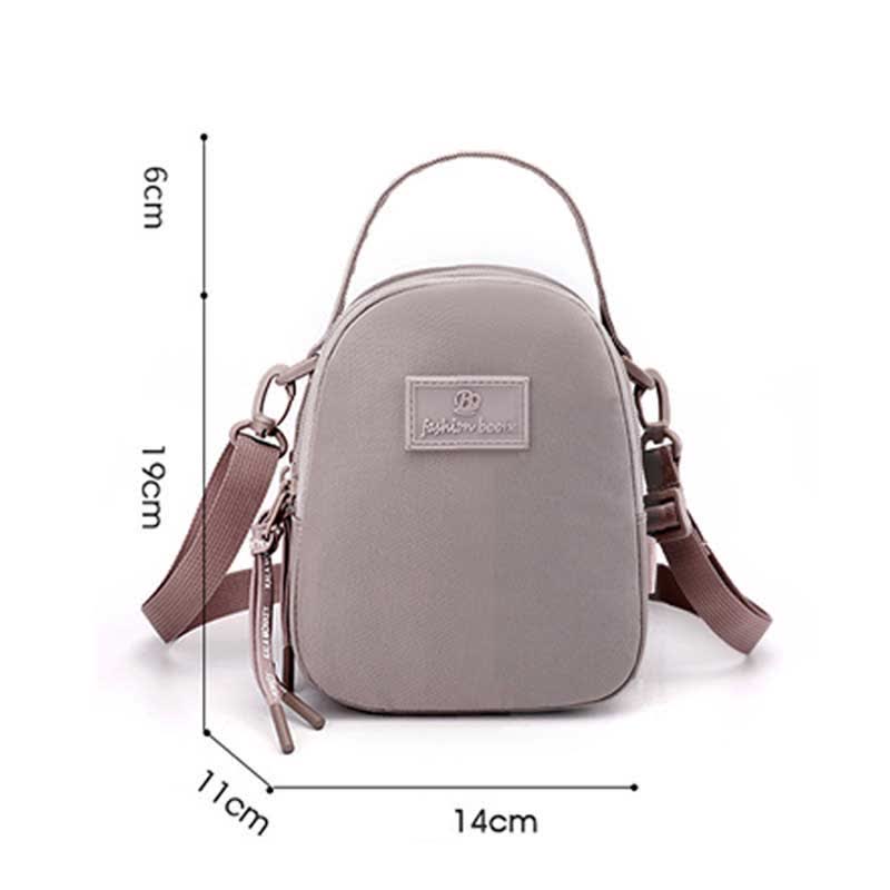 Triple Zip Crossbody Bag Purse for Women Waterproof Mini Travel Handbag