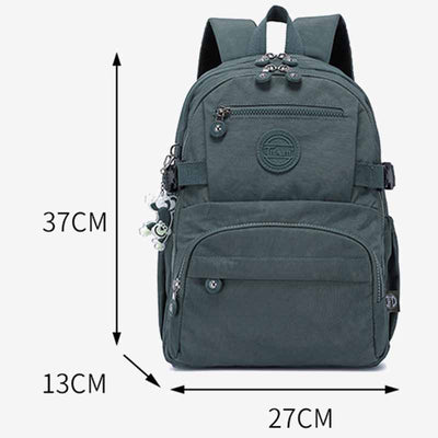 Simple Student Backpack Short Travel Durable Waterproof Nylon Dapack