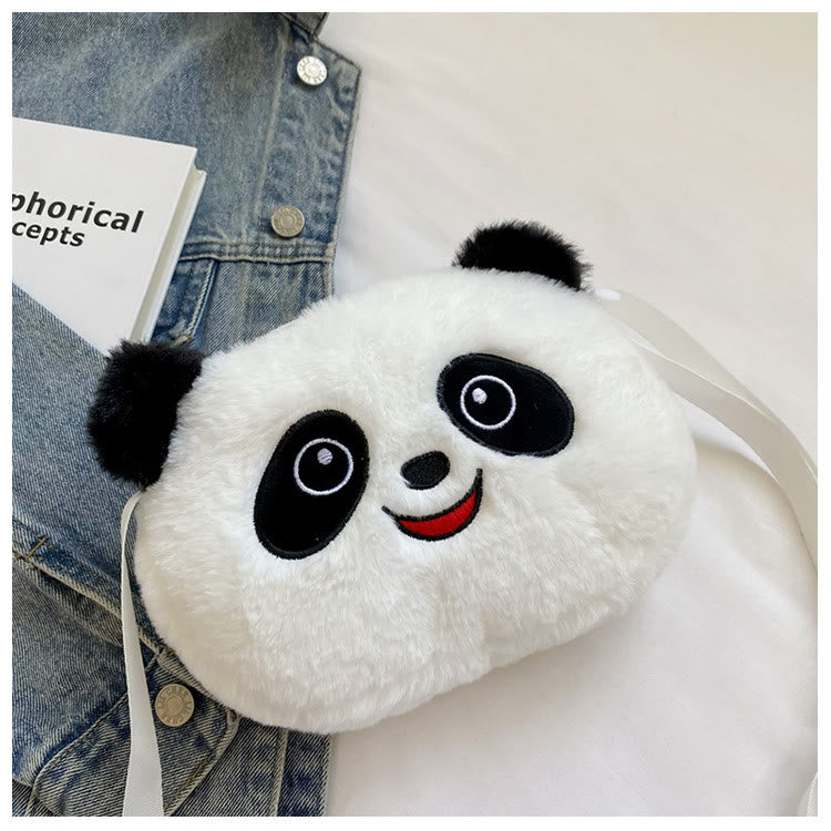 Cute Cartoon Panda Crossbody Bag Plush Toy Shoulder Bag