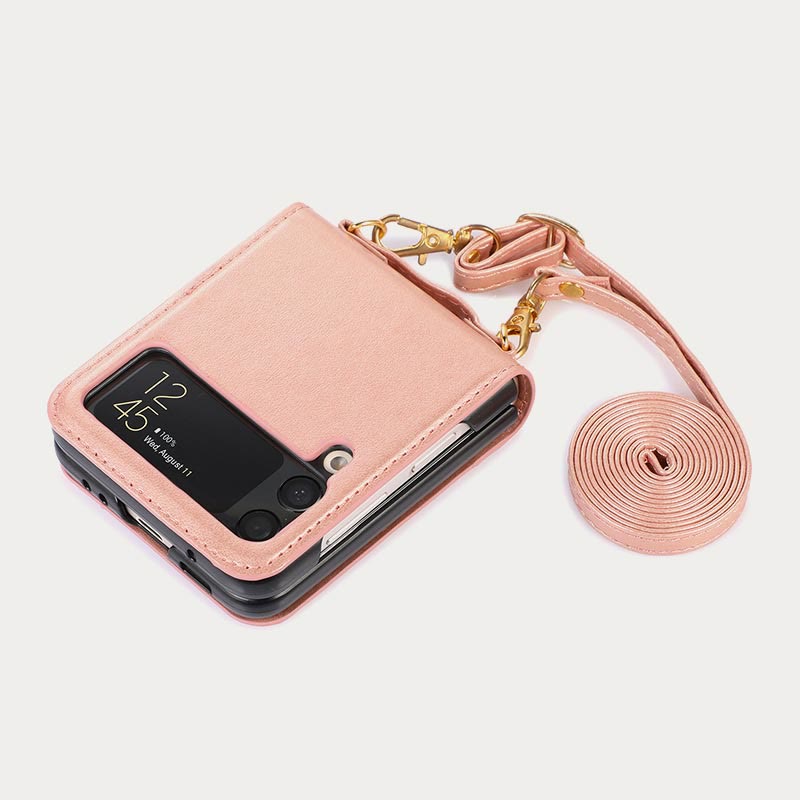 Phone Case For Z Flip Series Folded Protective Crossbody Case