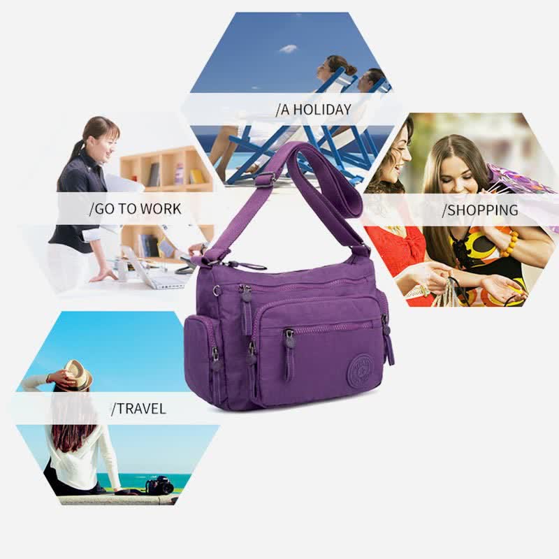 Women Shoulder Handbag Roomy Multiple Pockets Crossbody Bag Ladies Purse