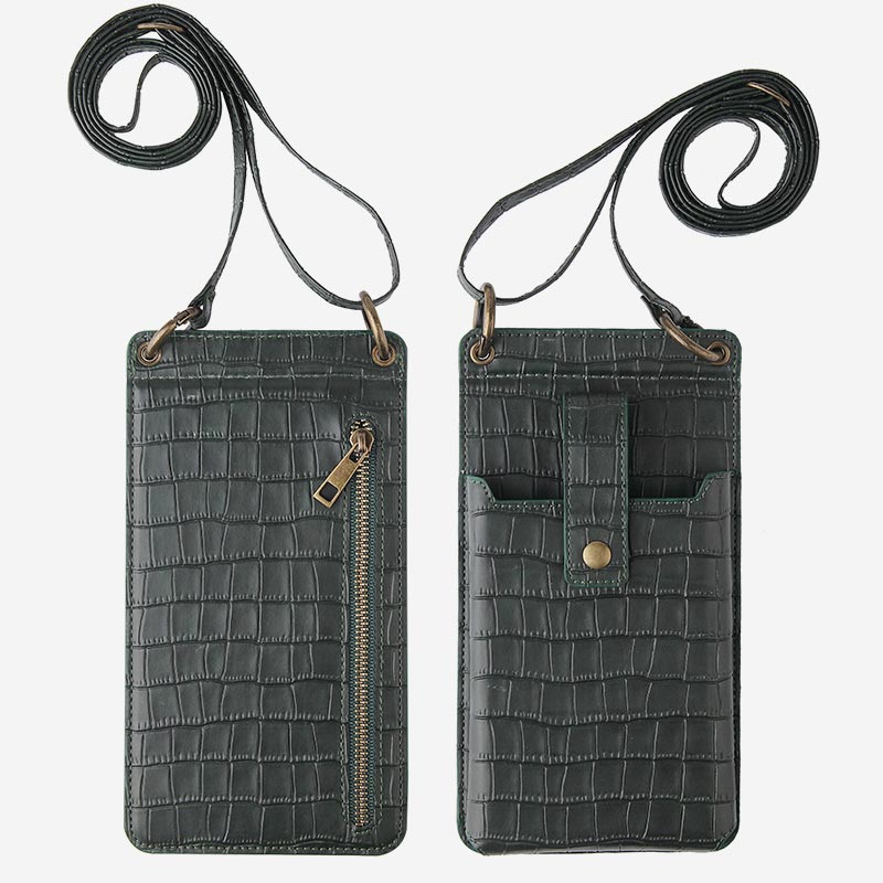 Multi-Slot Elegant Crossbody Phone Bag With Mirror