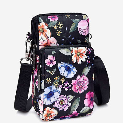 Lightweight Mini Shoulder Bag Women Purse Floral Crossbody Wallet Phone Bag